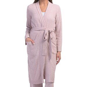 Natori Aura Ultra-Soft Blush Robe Large Womens Cozy Bathrobe Knit Loungewear NEW